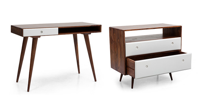 ROSELL DESK AND CHEST OF DRAWERS STUDY SET